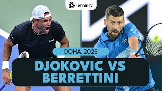 Novak Djokovic vs Matteo Berrettini Highlights | Doha 2025