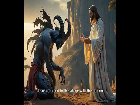 Jesus Christ and the Mountain Devil❤🙏#god #jesus #jesuschrist #shorts #shortvideo #viralvideo #ai