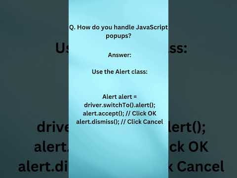 ✨ Frequently Asked Selenium-Java Interview Questions & Answers | Part 6 🚀