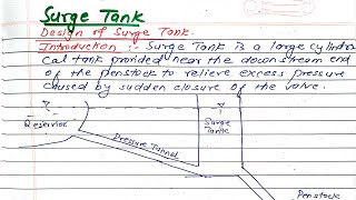 Unit:5 | Regulatory Structure | Surge tank its function & types | Design step of Surge Tank | TU,PU