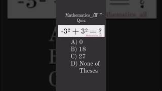 mathamatic quiz #shortvideo #braintest #mathematics #braingames #puzzlegame #easymathstricks