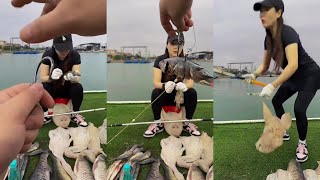 Strong fish dragged the guy 💪 | 괴물물고기 | 巨大魚