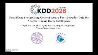 KDD2026-SmartGen: Synthesizing Context-Aware User Behavior Data for Adaptive Smart Home Intelligence