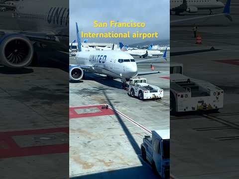 How a plane is towed till takeoff??Management team at San Francisco airport|#airport#youtube#shorts