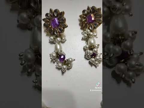 Handmade kundan set. Price: 800 RS/- #jewelrydesigner #jewelrymaking #handmadejewelry