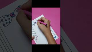 2 Ribbon Borders Design  for Project | Assignment borders #shorts #diy #tiktok #ytshorts #diy #viral