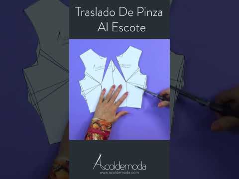 Traslado de Pinza al Escote #acoldemoda #sewing  #costura #patternmaking #patronaje  #confección