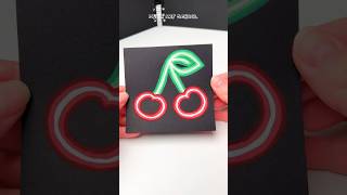 Drawing Cherry with Glow effect 🍒 #glow #gloweffect #neon