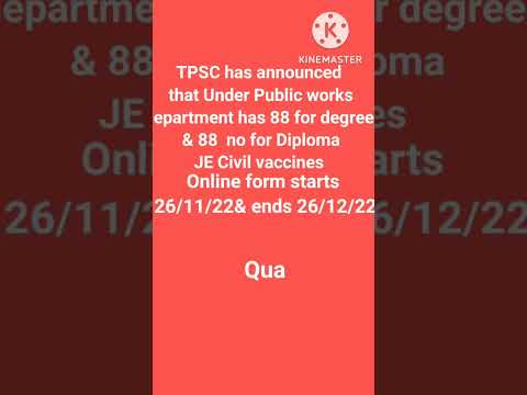 PWD JE 2022 Vacancies | TPSC JE 2022 | Civil engineering freshers Job | Job update Civil