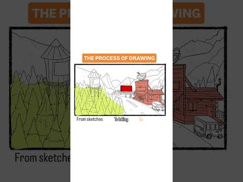 Stages of Drawing - Sketching, inking and flat colours! 🎨 #howtodraw #howtocolor #inking #procreate