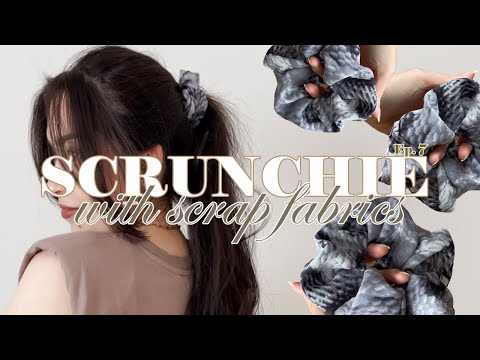 XL scrunchie from scrap fabrics DIY tutorial // COSAMBELLA