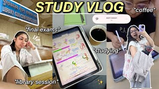 48 HR STUDY VLOG🎧📓₊˚: final exams, studying, library sessions, extremely productive, coffee☕️