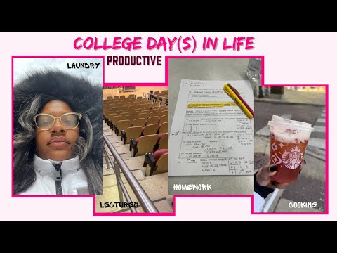 COLLEGE DAY(S) IN MY LIFE | cooking, homework, laundry, and more