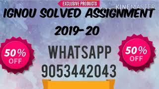 BEGC 132 solved assignment 2019-20
