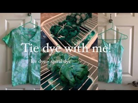 Tie Dye #withme (ft. ice and spiral dye techniques)