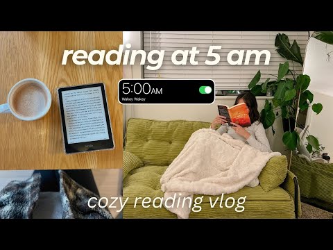 I tried reading at 5 AM for a week.. until this happened | cozy reading vlog