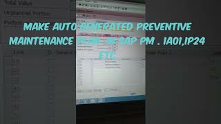 Auto generate preventive Maintenance - SAP Preventive Maintenance Part 1.IA05