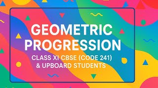 Qn18(i)Ex 6.4 ML Agrawal Class Xl CBSE code 241, Geometric Progression 