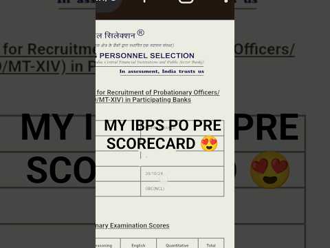 My ibps po pre scorecard 😍💯#ibpspo #ibps #bankerslife