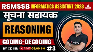 Coding-decoding { Informatics Assistant } for Suchna Sahayak Reasoning Classes by CK Sir #3