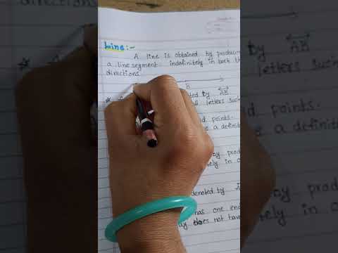Basic geometrical ideas(point,line segment,line and ray)