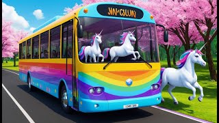 Unicorns on the Bus Ride | Magical Nursery Rhyme for Toddlers | Early Learning Songs