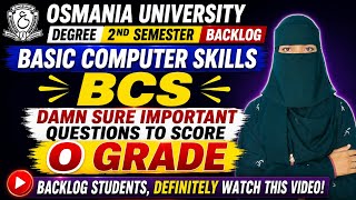 BCS | Degree semester-2 backlog Basic Computer Skills damn sure questions✅| 2026 O.U |💯Full Marks