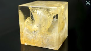 Epoxy Cube 3D RESIN Art. Alcohol Ink. PETRI Dish Art. (petri art)
