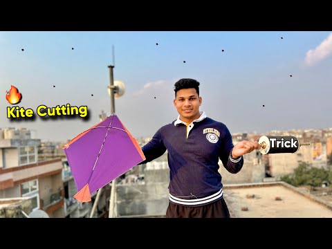 Kite Cutting With *Trick* | Kite Fighting | Kites Vlog