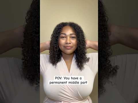 I think it’s time to switch my part up… #middlepart #curlyhairproblems #washday #naturalhaircare
