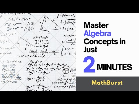 Algebra in just 2 Minutes | Understand Simple Algebra with MathBurst