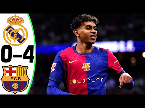 Real Madrid vs Barcelona 0-4 - All Goals and Highlights - 2024 🔥 EL CLASICO