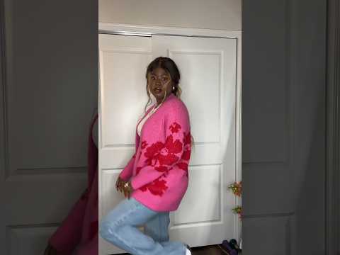 GRWM | how to style a Red & Pink Cardigan  #shorts #grwmoutfit #fashion