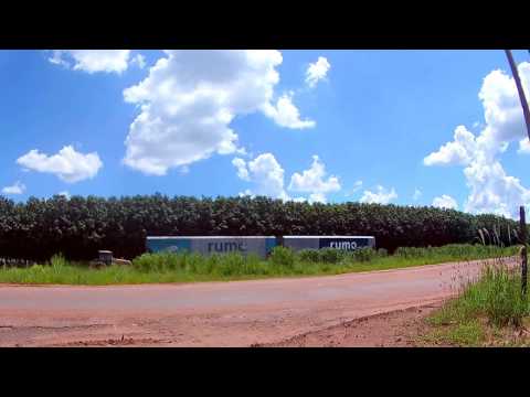 TRATOR MANOBRANDO VAGÃO DA RUMO COM AÇUCAR