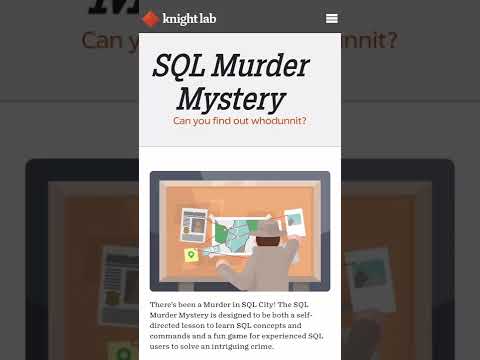 Solve a murder mystery by coding in SQL! #Shorts