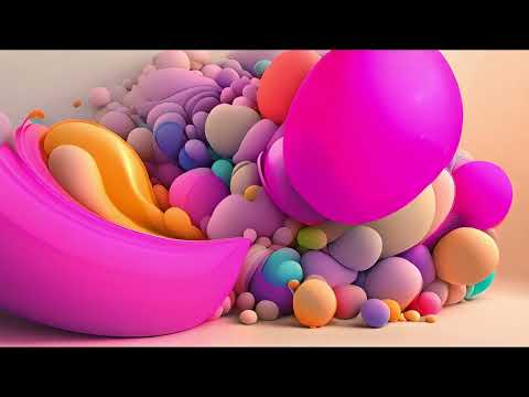 Fluffy Shapes | Pastel Motion Graphics • Satisfying Animation (MUST WATCH) 3D Colorful Wallpaper