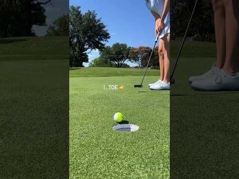 How does hitting your putts off the toe or heel of the clubface impact it? #golf #golftips