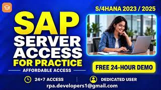 SAP S/4HANA Practice Server Access | EWM, Fiori & GUI | 24×7 Worldwide | 2023 & 2025 Version