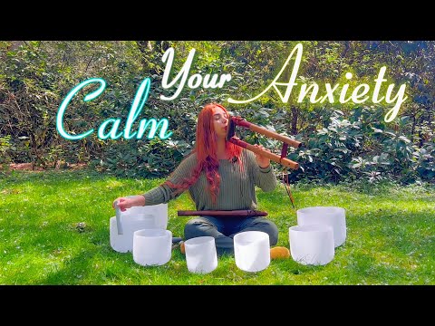 Calming 528Hz Healing Frequency | Crystal Singing Bowls & Drone Flute with Peaceful Birds Sound