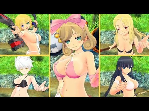 Senran Kagura Burst Re:Newal - All Character Bikini Outfits [Intro Animation]