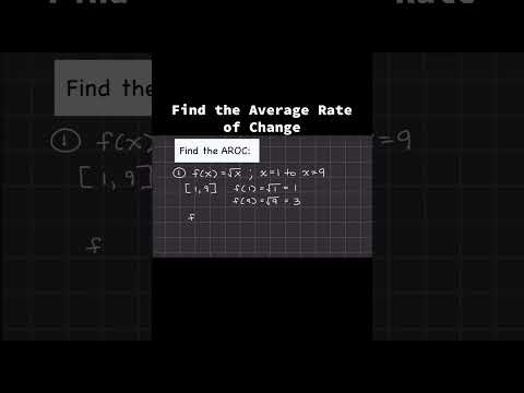 Average Rate of Change...Subscribe please! #slope #algebra #calculusprep  #secantline #functions