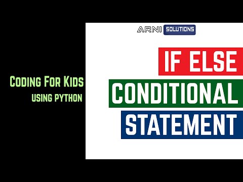 5. If Else Statement in Programming Languages: Coding for Kids. Learn to Code using Python.