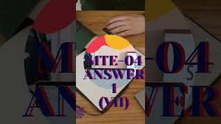 IGNOU Handwritten Solved Assignment 2024 | MTE 04 lecture ignou #ignou #solvedassignments