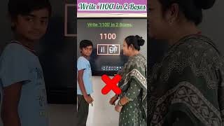 Write '1100' in 2 Boxes/Brain Test/innovative ideas #education #school  #short #youtubeshorts #viral
