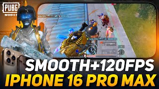 iPhone 16 Pro Max Pubg Gameplay⚡️Smooth+120FPS🔥 | PUBG Mobile