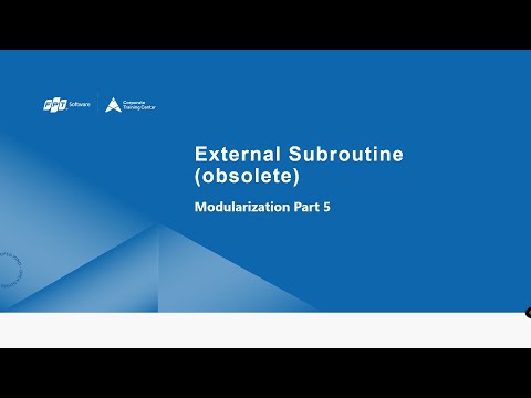 ABAP Course 06 - Modularization Part 5 - External Subroutine (learn not to use)