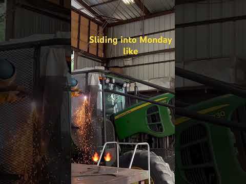 John Deere tractor cage repairs to start the week. Stay tuned  #countrymusic #johndeere #monday