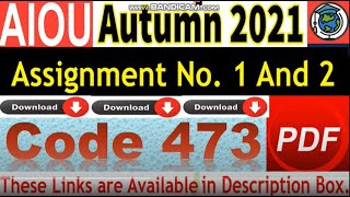 AIOU Code 473 Solved Assignment No.1 & 2 Autumn 2021 || Subject: Hadith || Level: Bachelor/BA