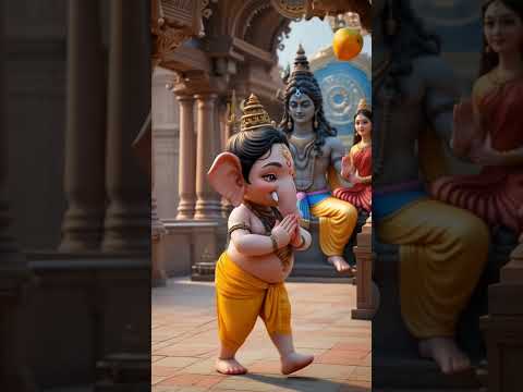 Ganesha Outsmarts Kartikeya – The Mango of Wisdom 🍋🛕 #shorts #ganeshastory