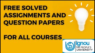 "Ignou_eng Channel Trailer - Your Free Assignment and Past Year Paper Resource for Ignou Students!"